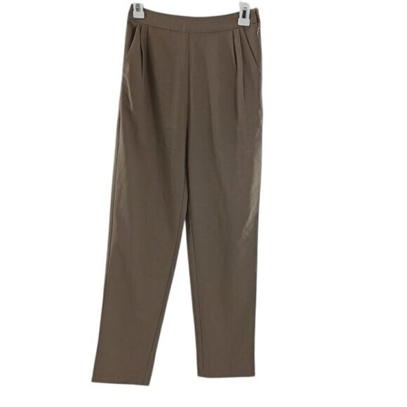 Lulu's Pants Pleasted High Waist Straight Brown Womens Size Small - Picture 1 of 6